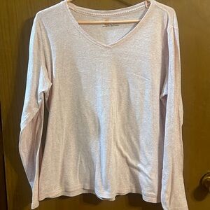 Carhartt Pink V Neck Long Sleeve Tee Shirt Size Large (12-14)